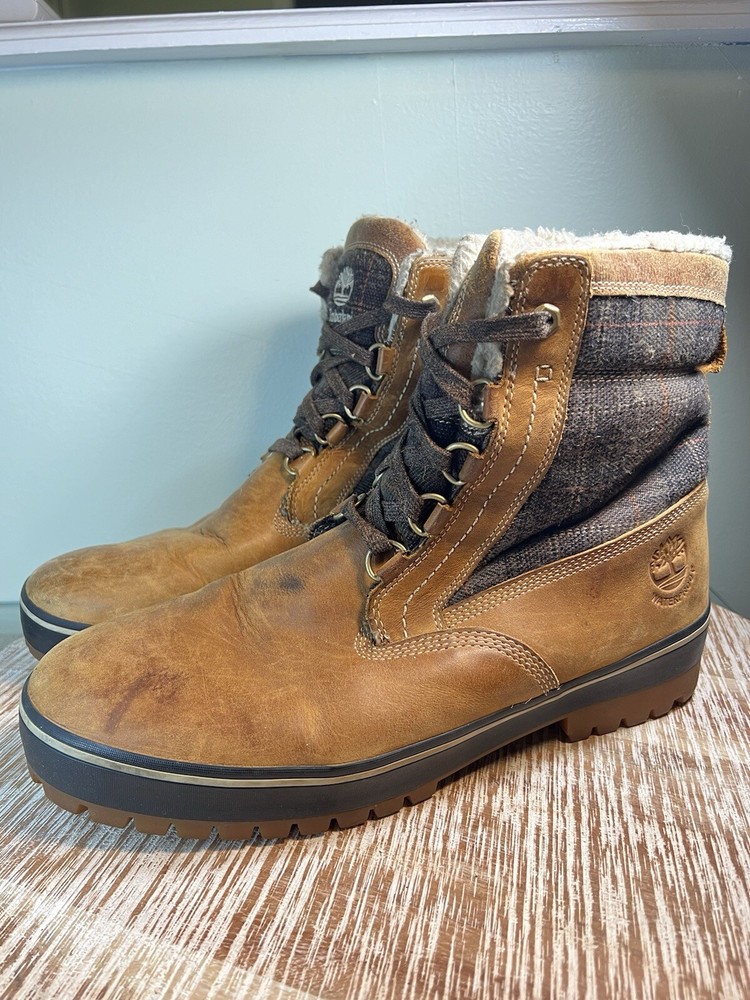 Timberland Mens 6 Inch Spruce Mountain Wheat Waterproof Leather Snow Boots 6900B