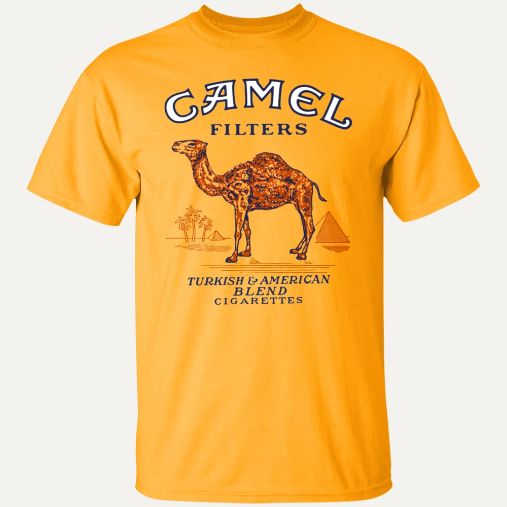 Collection Camel Cigarettes Short Sleeve Yellow All Size T-Shirt CAM06