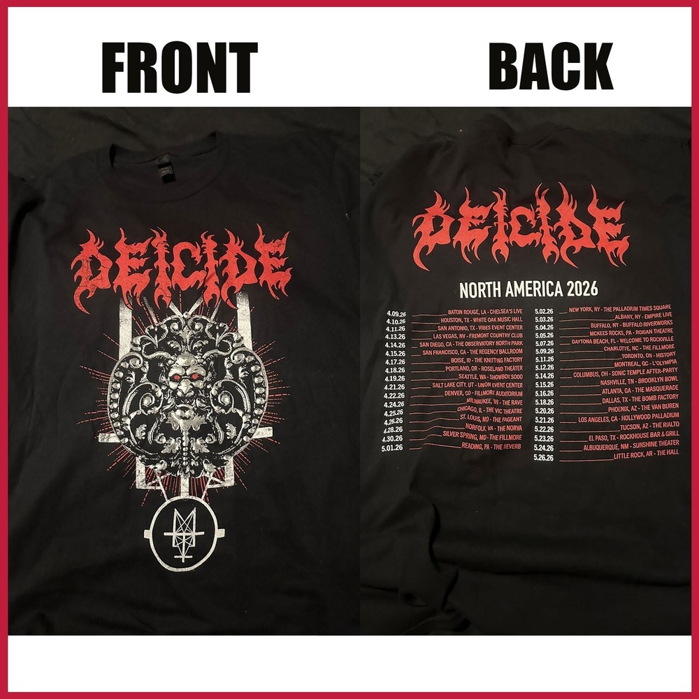 HOT NEW - Deicide US Tour 2026 T-Shirt Reprint Gildan for fans S-3XL