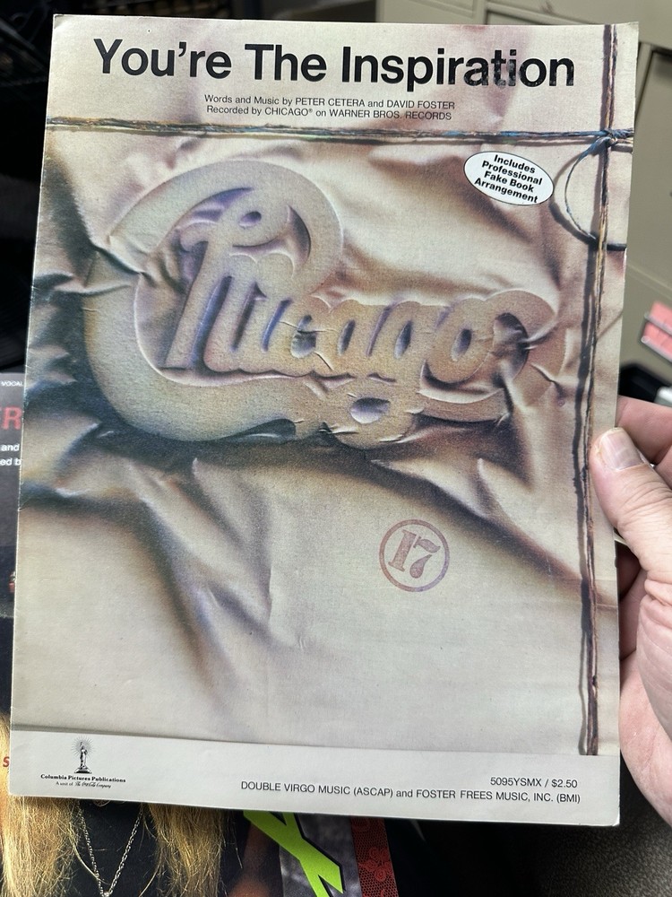 G 1984 CHICAGO ‘You’re The Inspiration’ Sheet Music NM