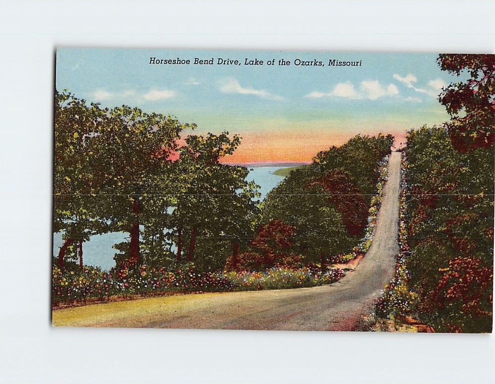 Postcard Horse Shoe Bend Drive Lake of the Ozarks Missouri USA