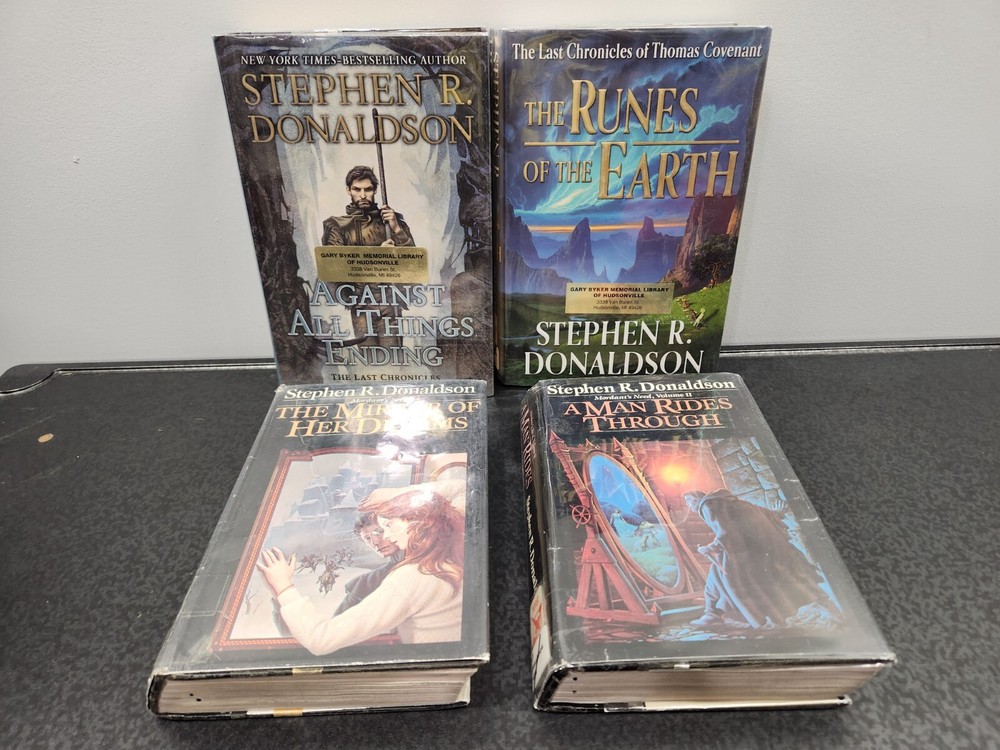 Lot of 4 Stephen R. Donaldson Books Mordant's Need & Last Chronicles of Thomas