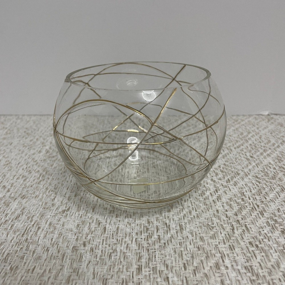 PartyLite Calypso Gold Tealight Votive Candle Holder Glass P7116