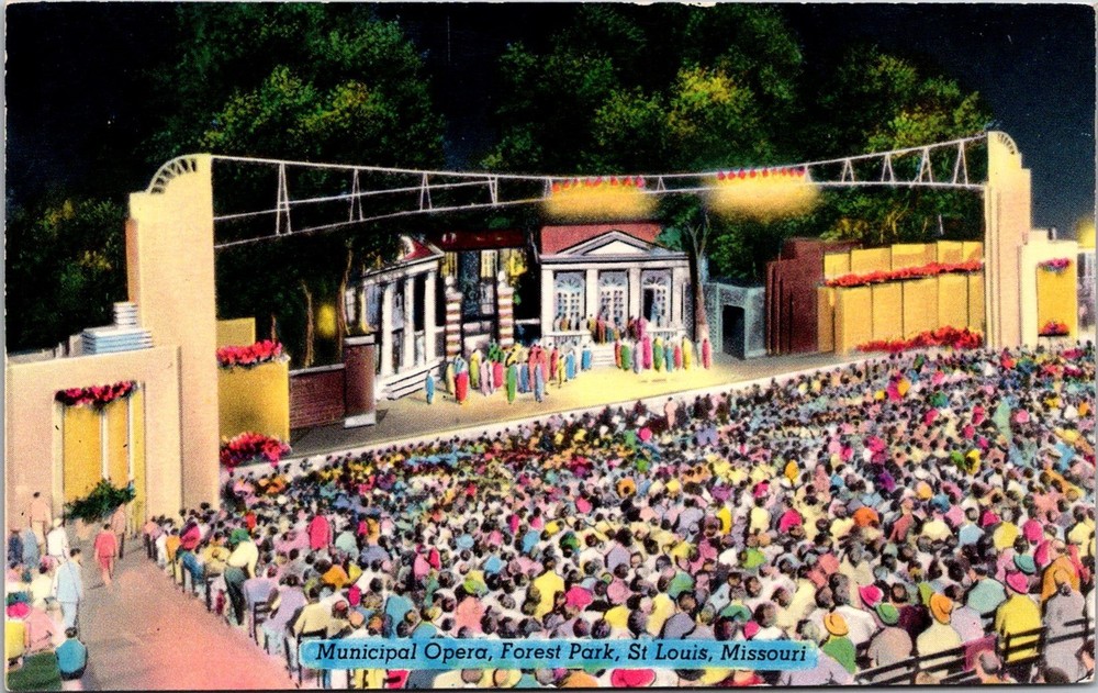 Dr Jim Stamps Postcard Municipal Opera Forest Park Saint Louis Missouri