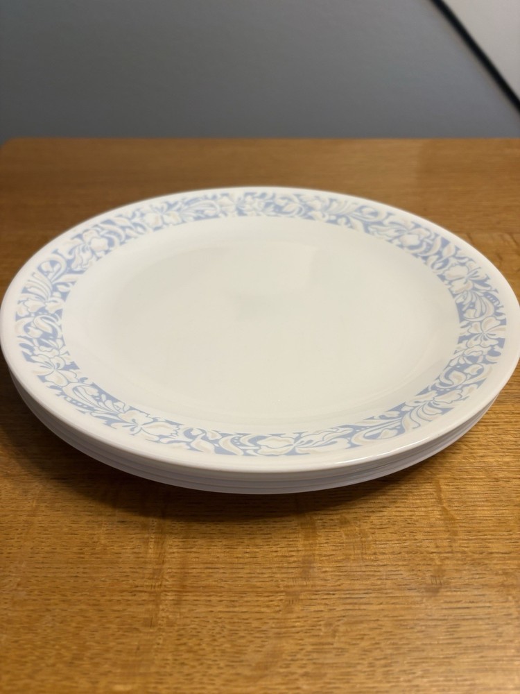 Corelle White Blue Floral Dinner Plates  Set Of 5