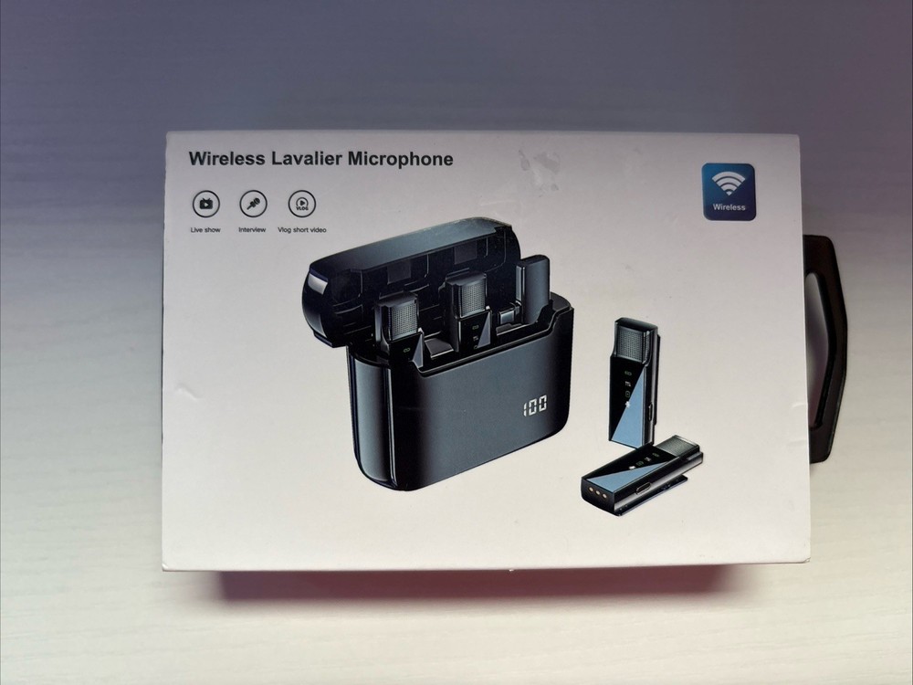 wireless lavalier microphone iPhone Compatible New