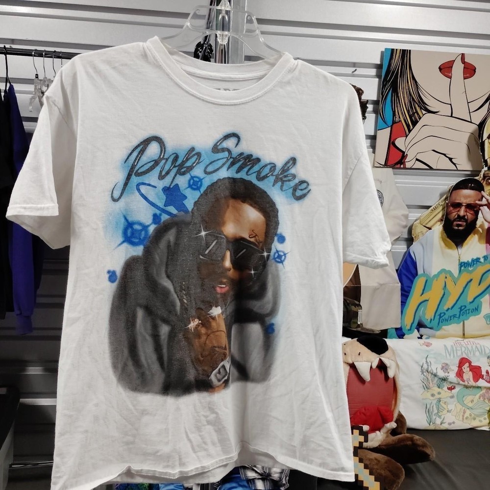 Pop smoke Airbrushed Rap Tee Size Xl memorial  A279ed Pre owned