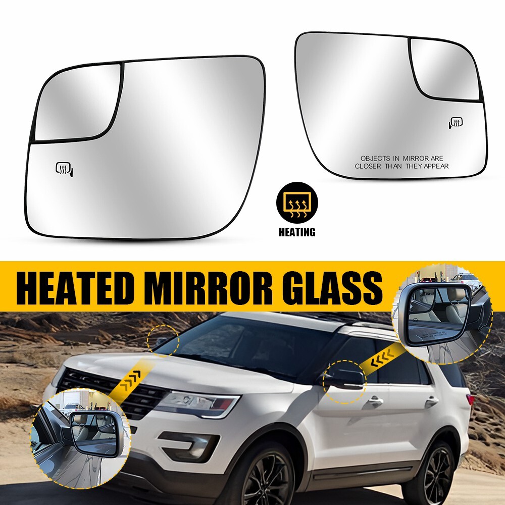 2011-2019 Ford Explorer Heated Side Mirror Glass Pair - New  
