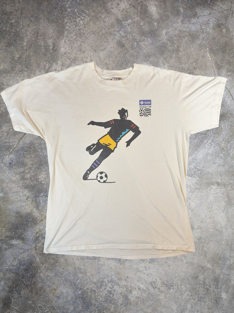 90s Oneita World Cup USA '94 Shirt White XL Vintage Soccer Tee