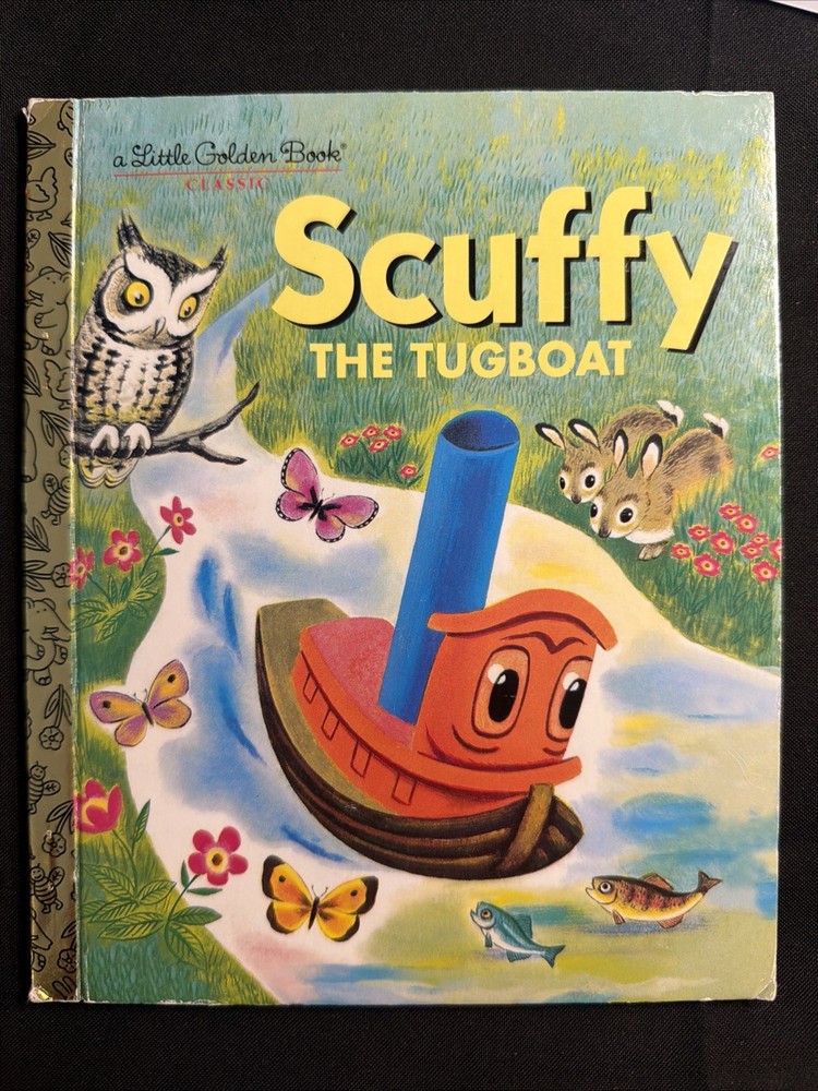 Vintage A Little Golden Classic Book Scuffy The Tugboat 2002 #7318