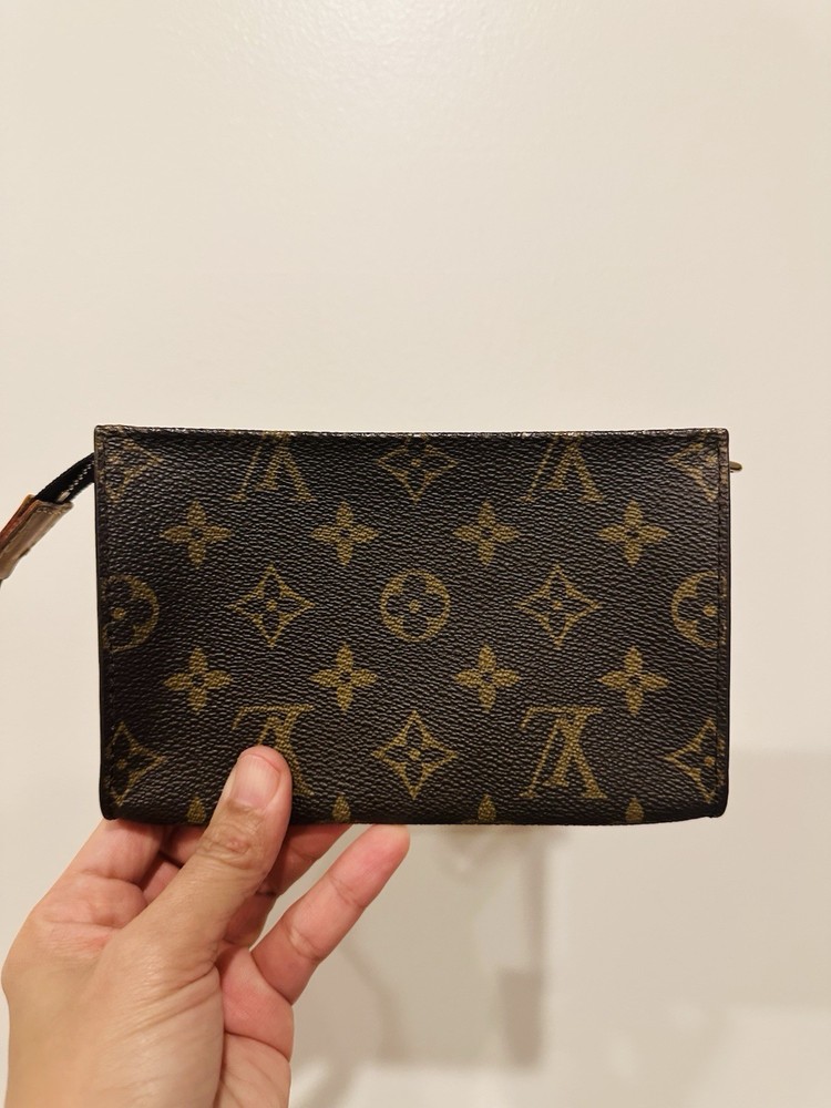 Louis Vuitton LV Monogram Canvas Clef Cles Key Case Coin Purse Pouch Wallet