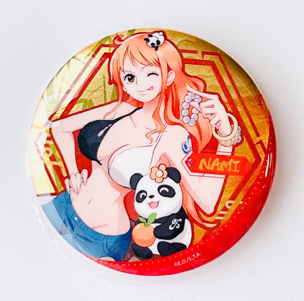One piece Nami can badge China Mugiwara Store limited from Japan