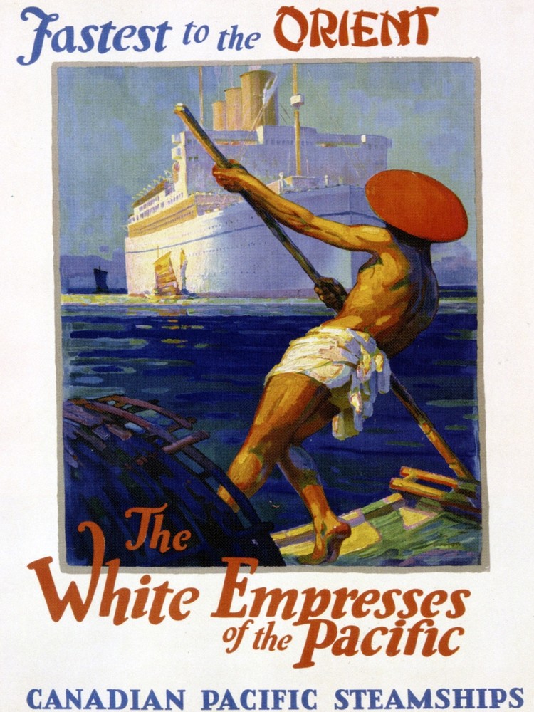 Decor Fastest to the Orient Travel Poster. Graphic Design. Home Wall Art. 2098