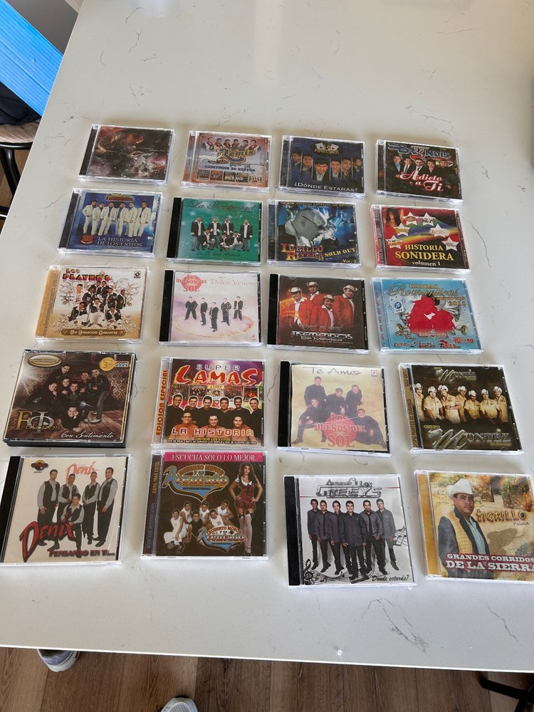 Lot of 20 Regional Mexican CDs featuring a great mix of Norteño, Grupero, Cumbia