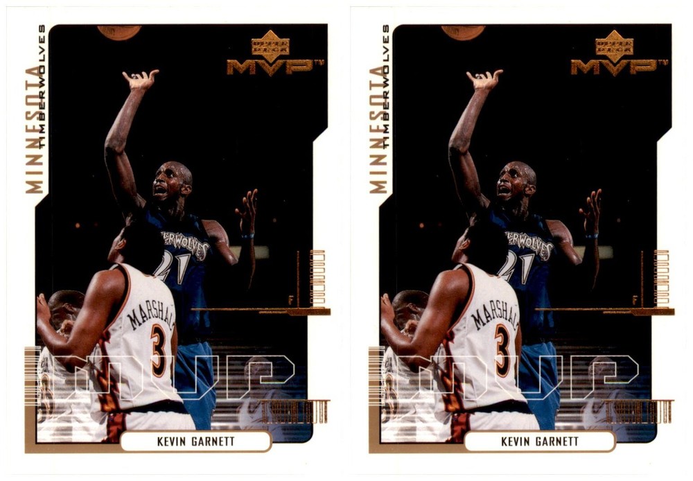 (2) 2000 Upper Deck MVP #190 Kevin Garnett Minnesota Timberwolves Card Lot