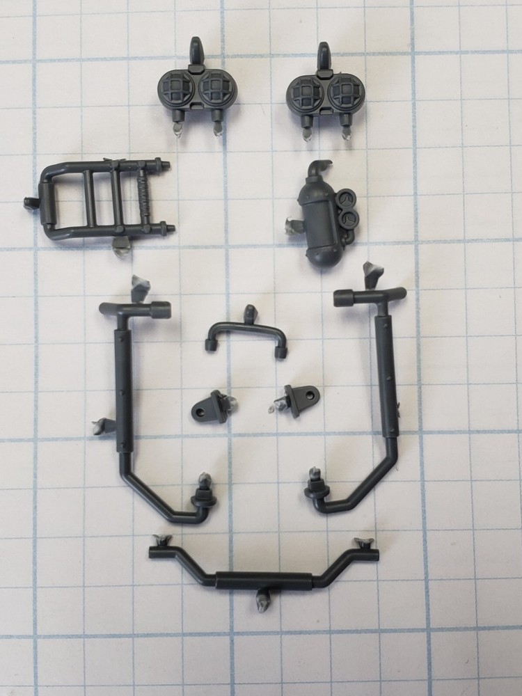 40k Genestealer Cult Bits Achilles Ridgerunner Rails Spotlights Fuel Tank Set-image