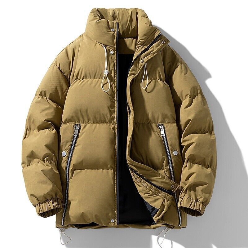 Men’s Cotton Jacket Puffer Outdoor Thick Padded Fashion Coat Winter Warm Top