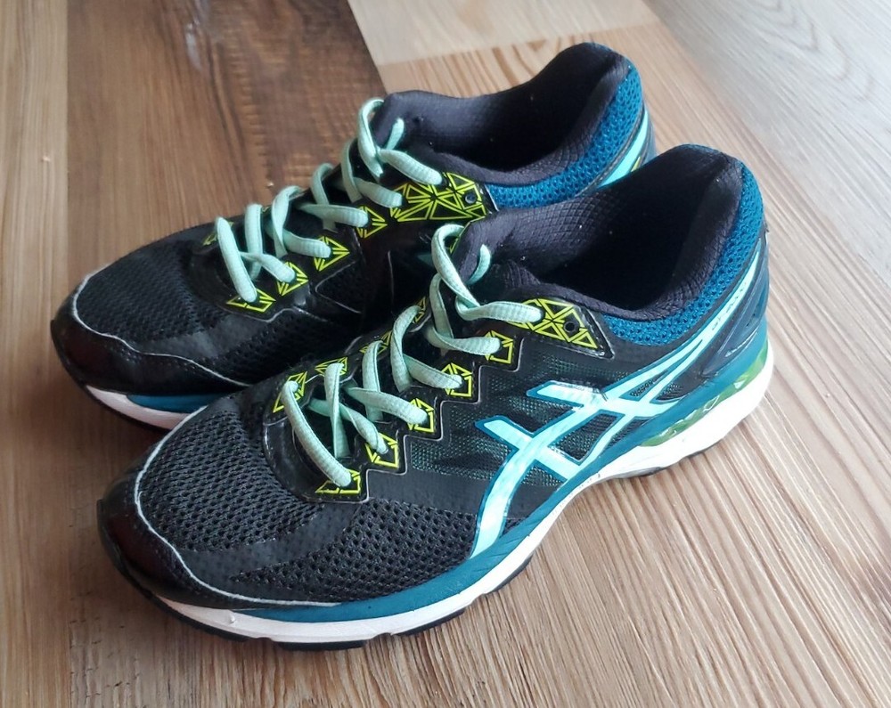 Asics Womens GT 2000 4 T656N Black Running Shoes Sneakers Size 7.5