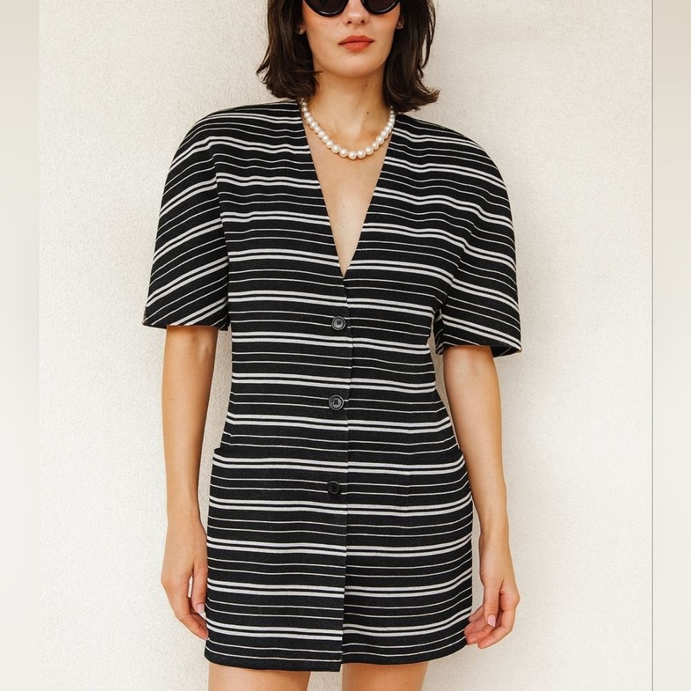 Vintage ESCADA Short Sleeved Blazer Dress Size 38 Medium