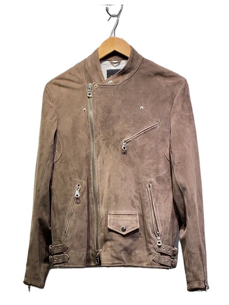 Cinquanta Sheepskin Leather Blouson Jacket in Beige H-517