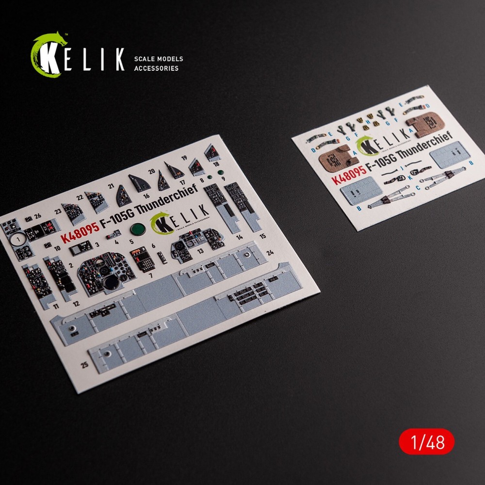 Republic F-105G Thunderchief. Interior 3D Decals (for HobbyBoss) 1:48 K48095