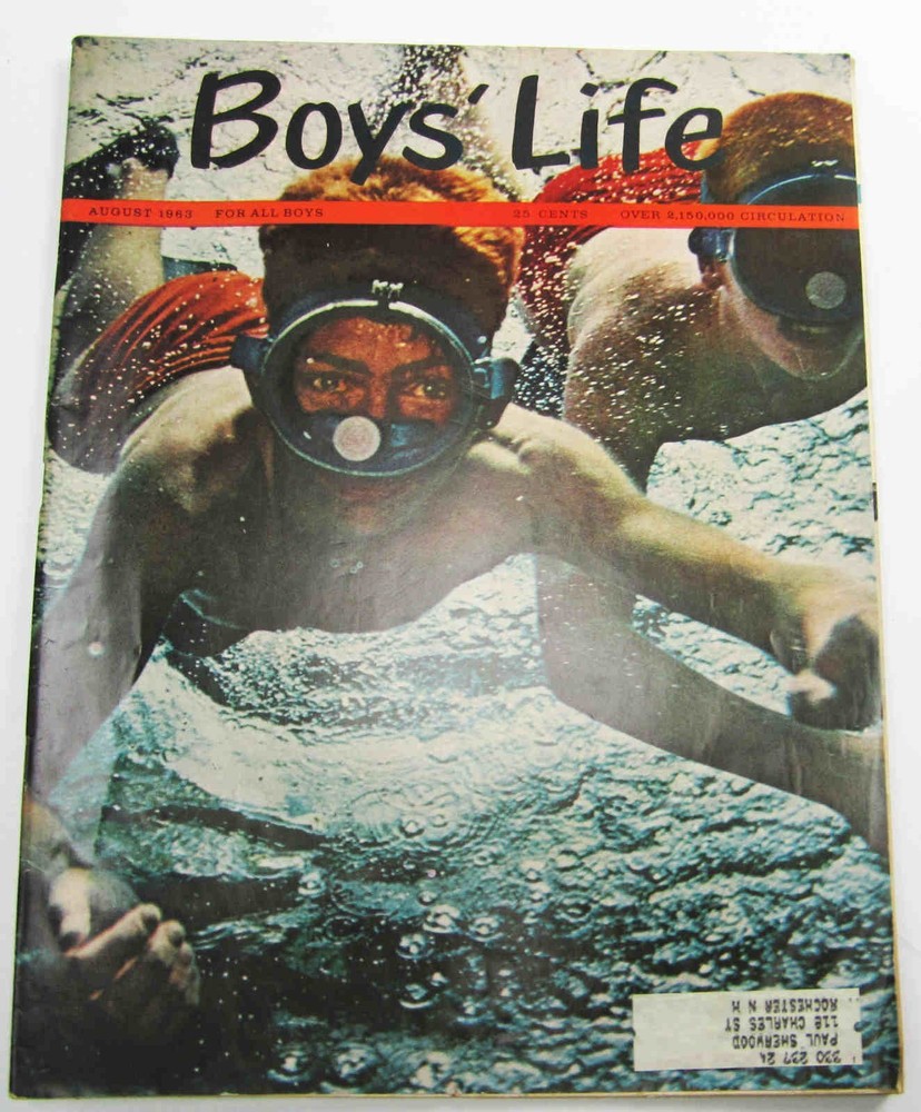 Boys Life Magazine 1963 August Fine+ Grade Vintage 1960s Coke Ad On Back NICE