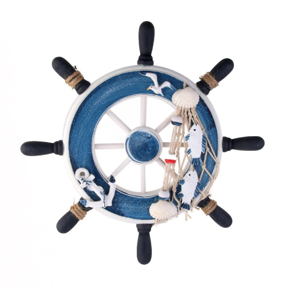 Ship Wheel Decor Boat Steering Seaside Nautical Wall Hanging
