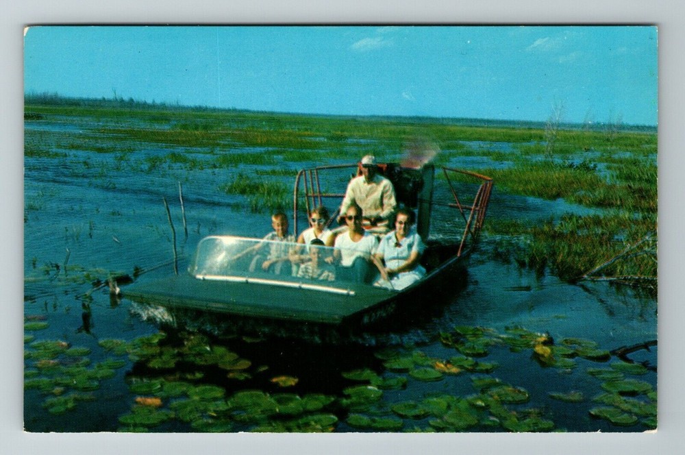 Houghton Lake MI-Michigan, Scenic Boat Ride Over Water, Vintage Postcard