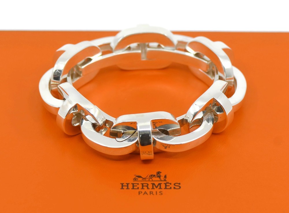 Hermes Largo GM Sterling Silver Bracelet