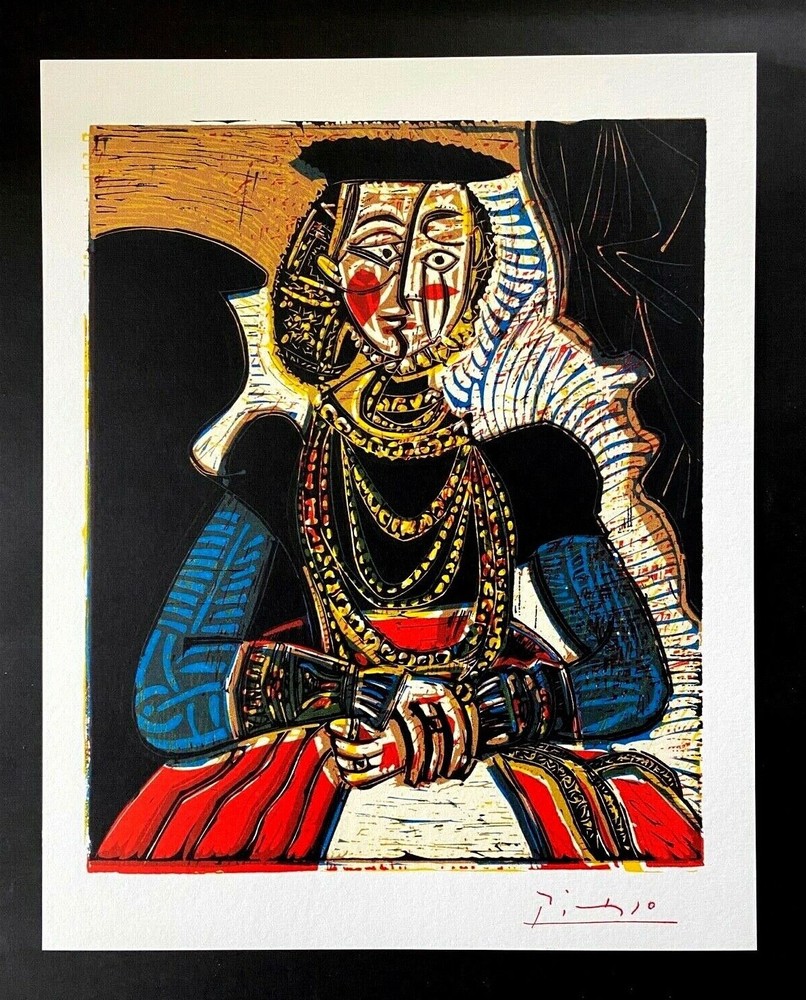 Pablo Picasso {Apres} Beautiful Linocut Signed From Paris Museum Store
