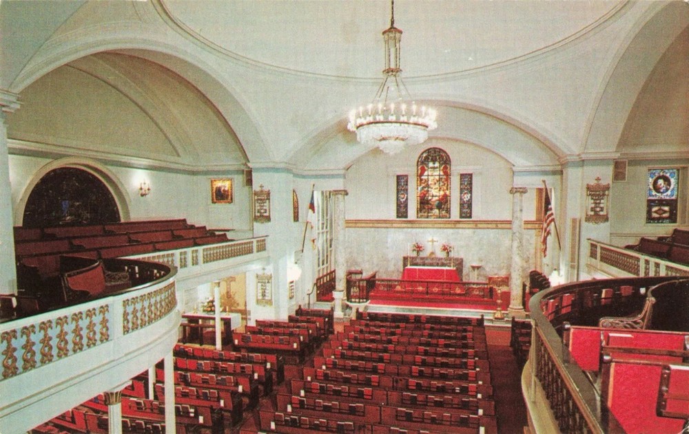 Interior View of St John's Church - Lafayette Square - Washington DC - Postcard