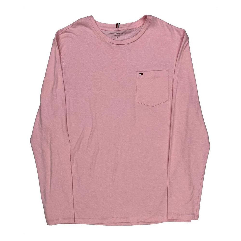 Tommy Hilfiger Long Sleeve T-Shirt - Large Pink Cotton