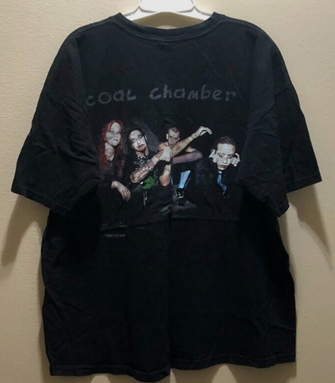 Coal Chamber Heavy Metal Rock Vintage Grape 2-Sided Black Tee T-Shirt 1998 L