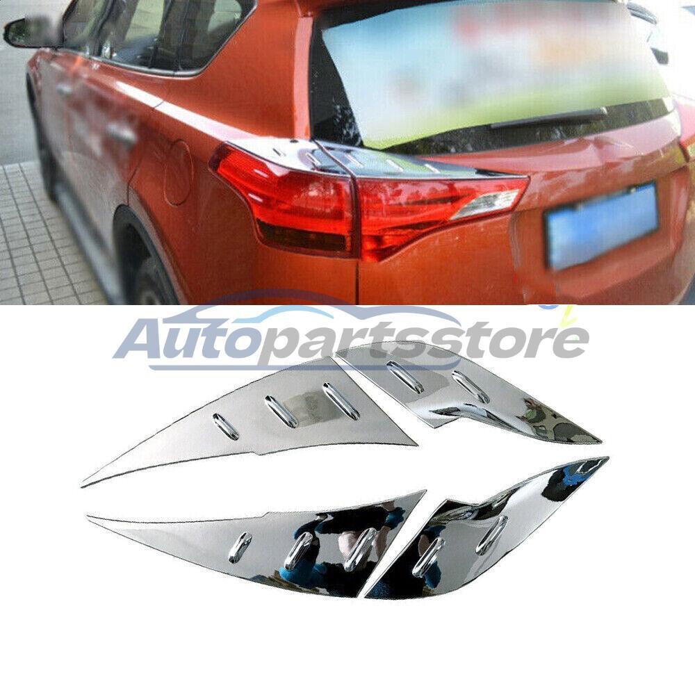For Toyota RAV4 13-2015 Chrome Rear Tail Light Lamp Eyebrow Strip Cover Trim New