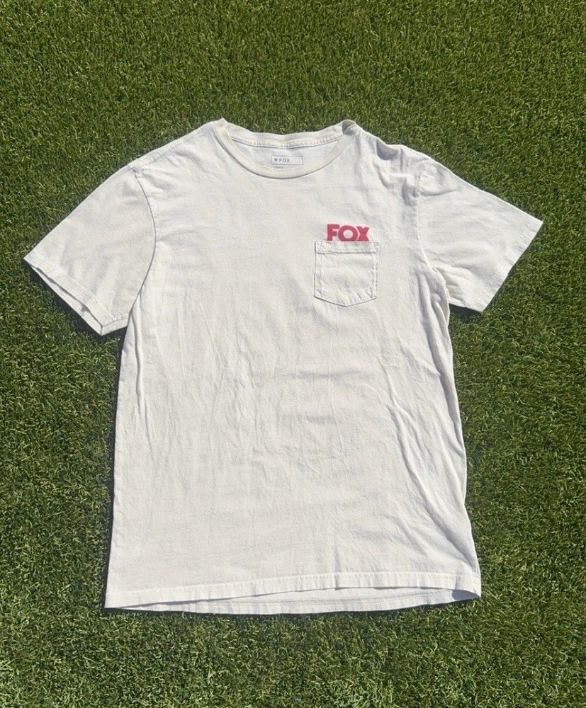 Fox Racing Big F Premium Cream T-Shirt - Men's Moto MX Graphic Tee Size Large