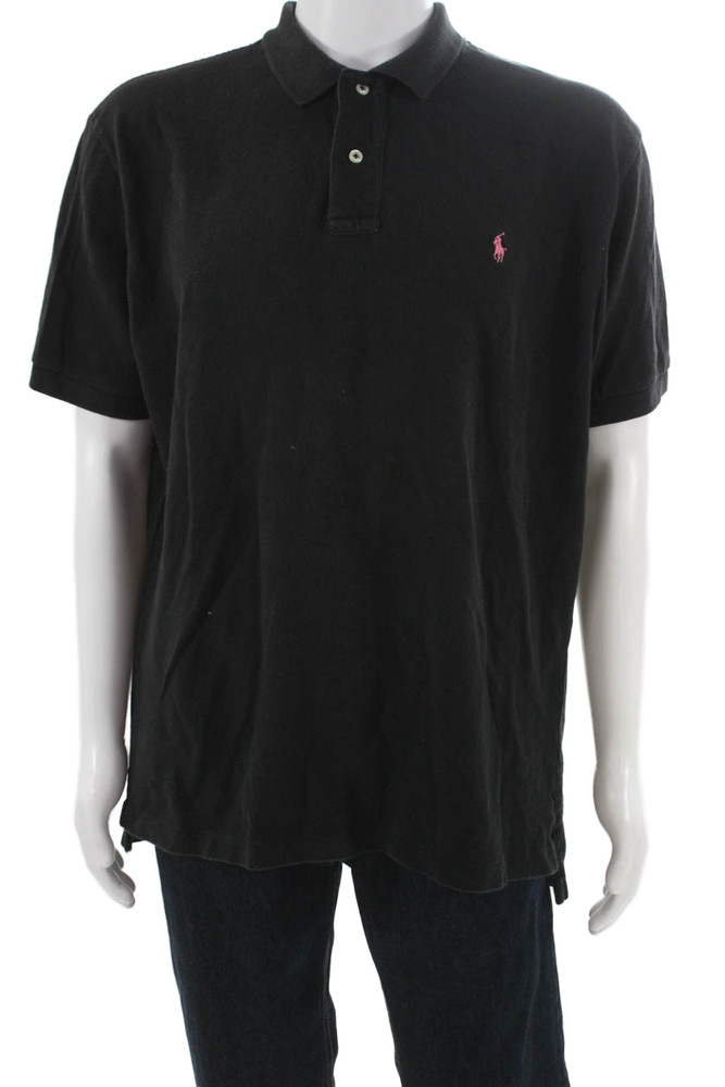 Polo Golf Ralph Lauren Mens Polo T-Shirt Black Cotton Short Sleeve Size XLFree Shipping in US $100+ Orders | $6.95 Orders Below