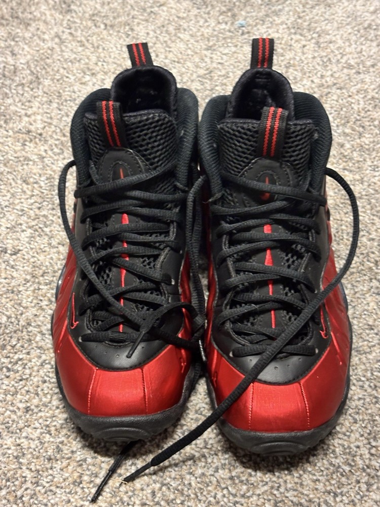 Red Nike Air Foamposite Basketball Sneakers
