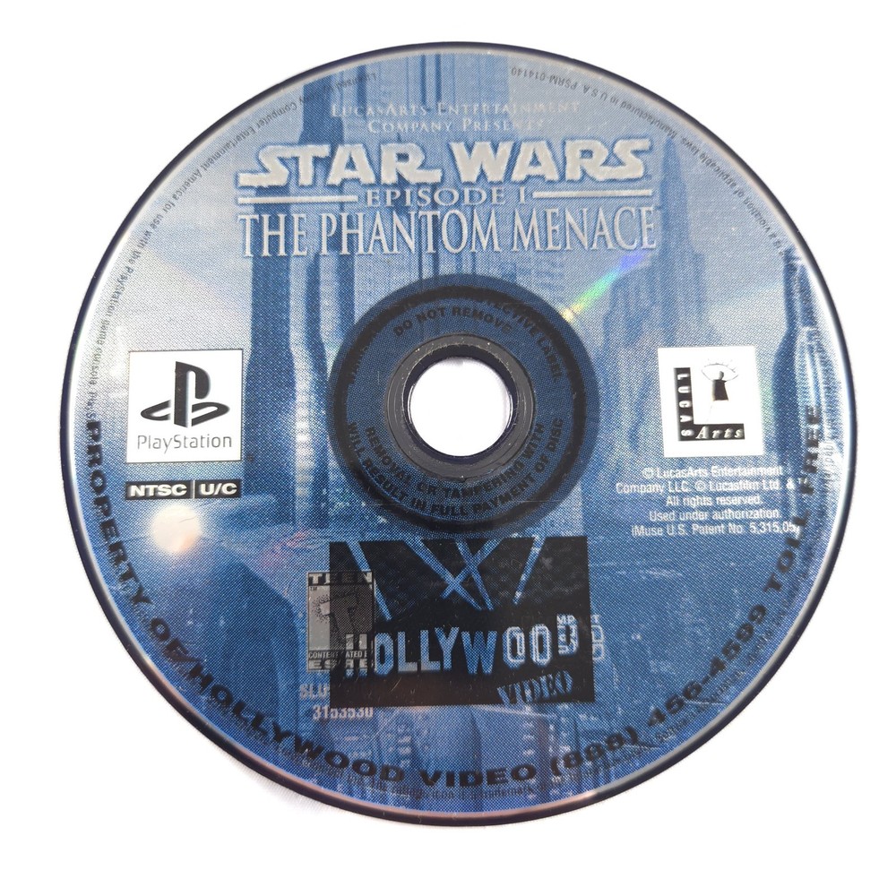 Star Wars: Episode I The Phantom Menace (Sony PlayStation 1, 1999) PS1 Disc Only