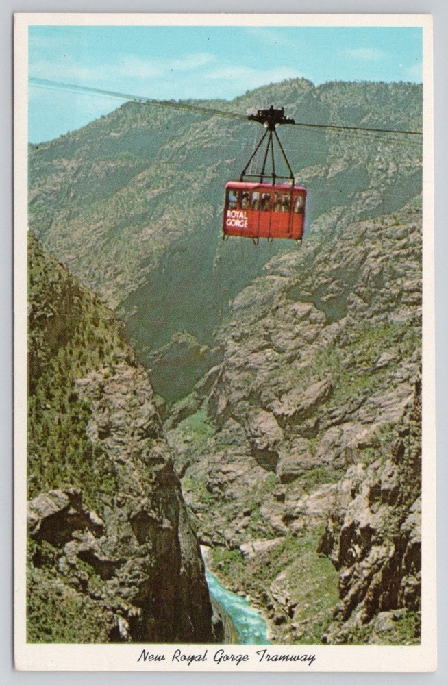 Royal Gorge Tramway Colorado Vintage Postcard Arkansas River Scenic View