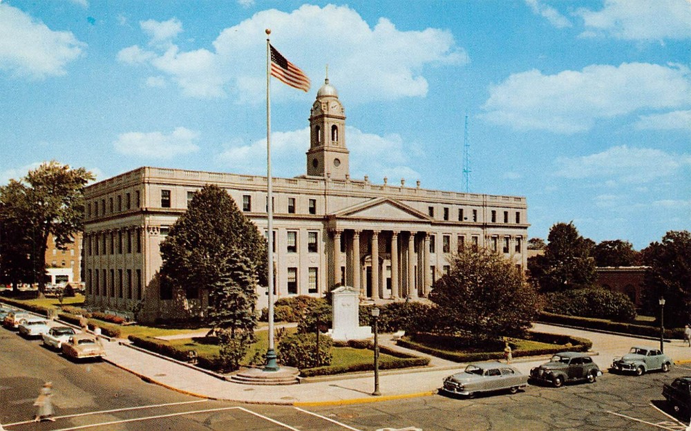 East Orange NJ New Jersey Essex County City Hall Downtown 1950s Vtg Postcard Z6