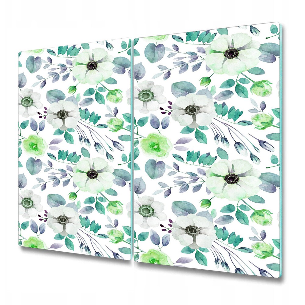 Glass Surface Protector Worktop saver Watercolour Flowers Floral Floral 2x30x52