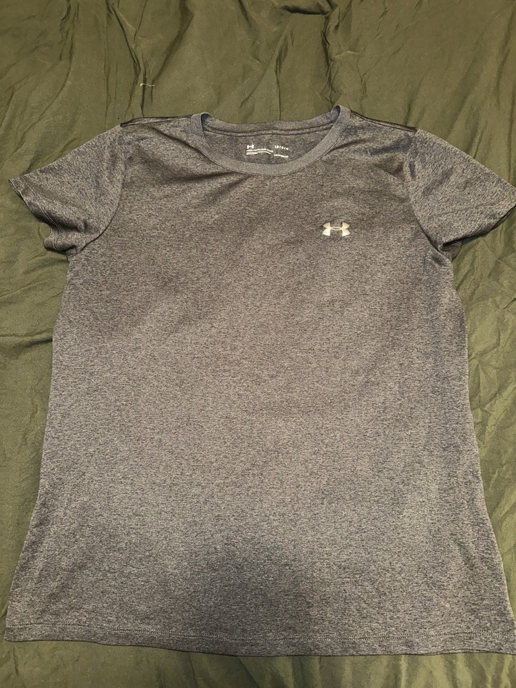 Under Armour HeatGear Women's Lightweight Loose Crew Neck Gray T-Shirt Size L