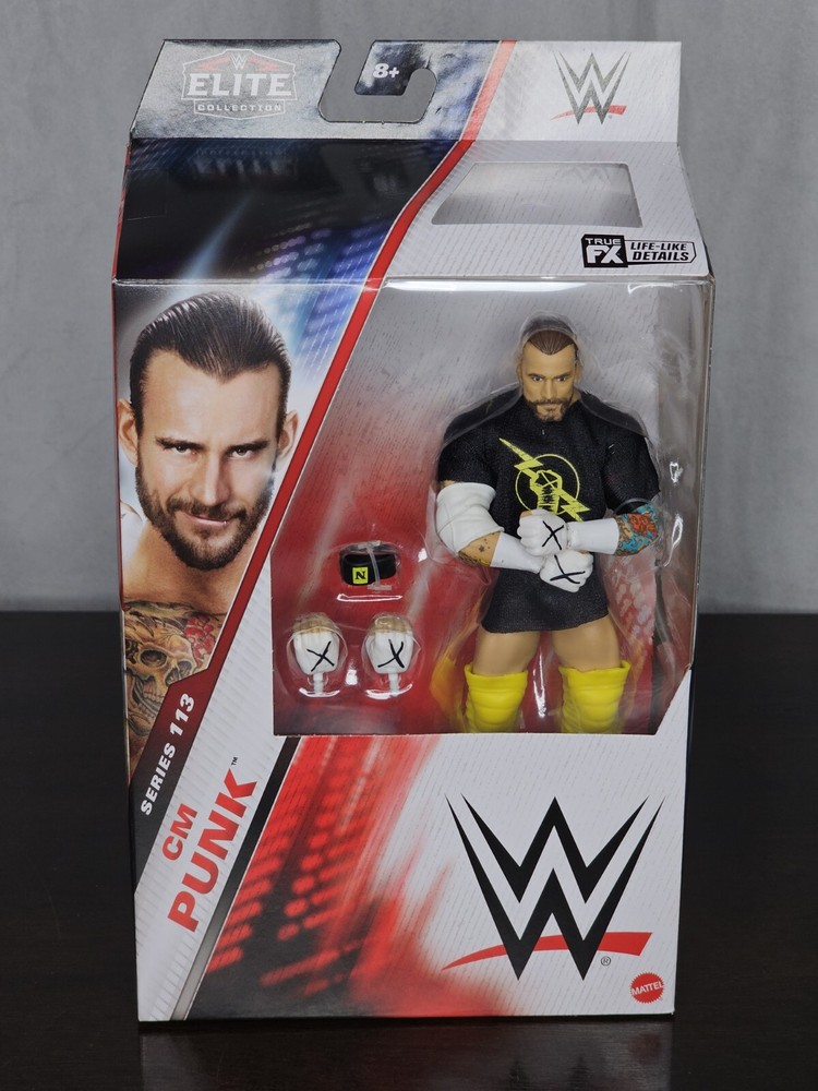 CM Punk WWE Elite Series 113 Macho Gear Trunks Mattel Figure NIB New In Box Seal