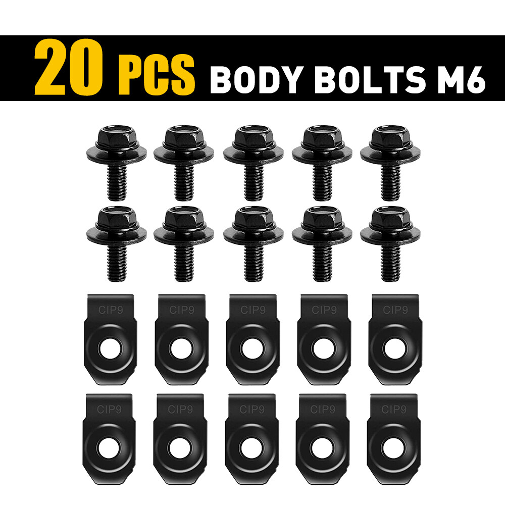 Body Bolts U-nut Clips M6 Under Engine Cover Splash Shield Guard For Toyota