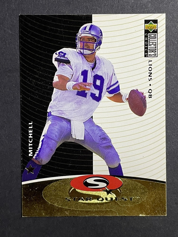 1997 Collectors Choice Scott Mitchell Starquest Insert Card - Detroit Lions