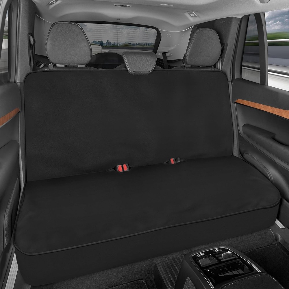 Rear Seat Protector, Waterproof Neoprene Car Backseat Cover (Black)