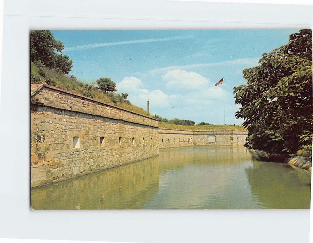 Postcard Bastions and Moat Fort Monroe Virginia USA