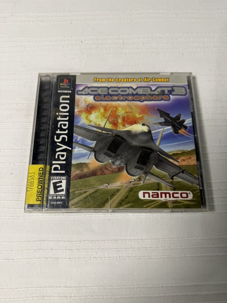 Sony PlayStation 1 PS1 CIB COMPLETE TESTED Ace Combat 3: Electrosphere untested-image