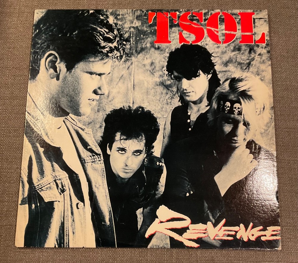 T.S.O.L. Revenge Vinyl LP Enigma Records 1986 VG