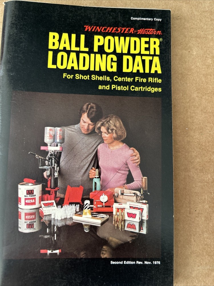1976 WINCHESTER - WESTERN BALL POWDER RELOADING MANUAL, SHOTSHELL, CENTERFIRE,